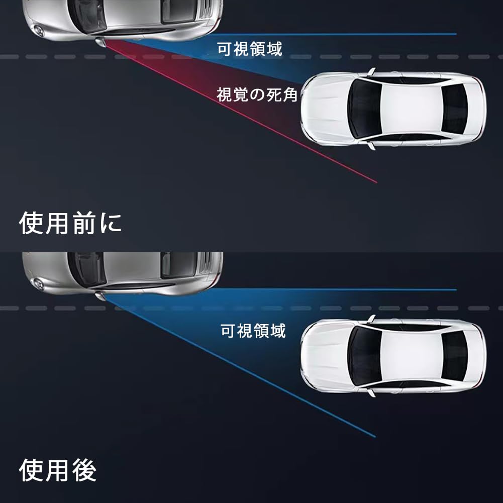 Car Auxiliary Mirror, Rearview Mirror Assist, Frameless, Adjustable Angle, Wide View, Wide Angle View,