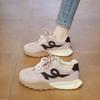 Fashion 2025 New Design Fashion Casual Shoes Lace-Up Sneakers for Women Color Blocked Round Head Design Comfortable Sport Shoes