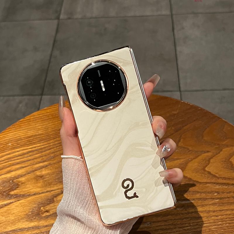 

For The Year of The Snake, Huawei Matex5 Phone Case Folding Collection X6, Pioneer Anti-drop X3, Chinese-style Electroplated Plain Leather Case Huawei Mate X3