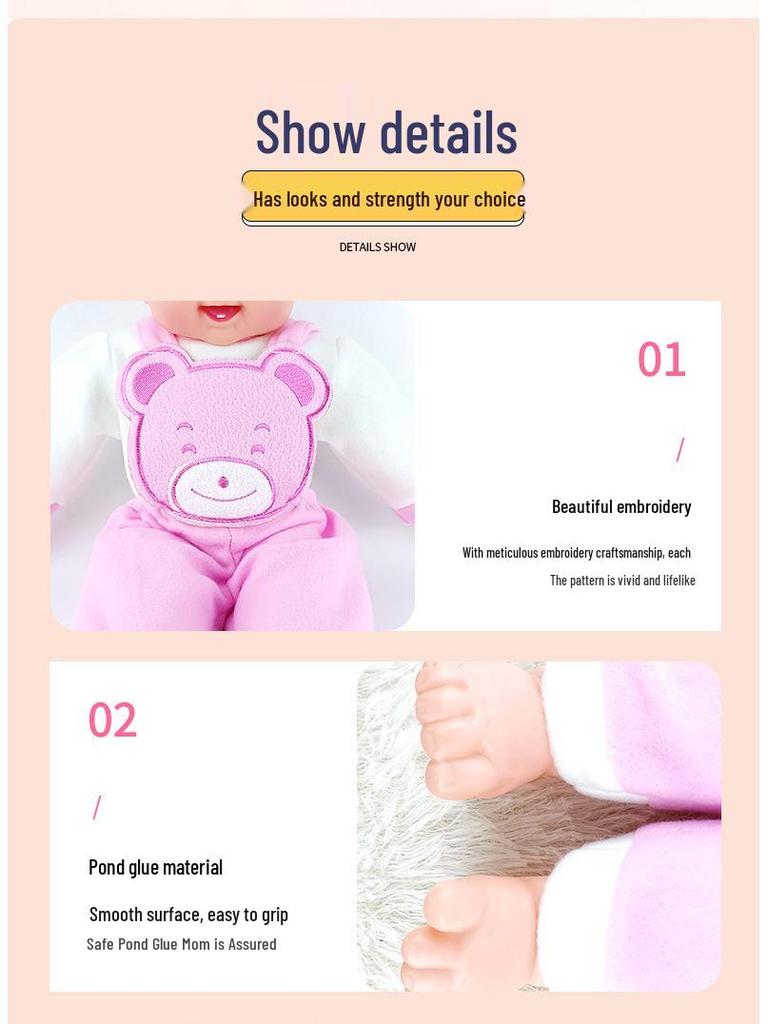 Infant Caregiver Training Simulation Doll: Vinyl Baby Model with Teaching Aids