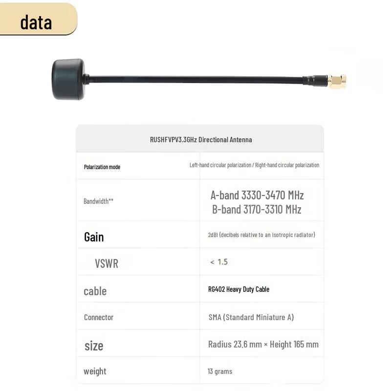 RUSH FPV 3.3G Lollipop Antenna
