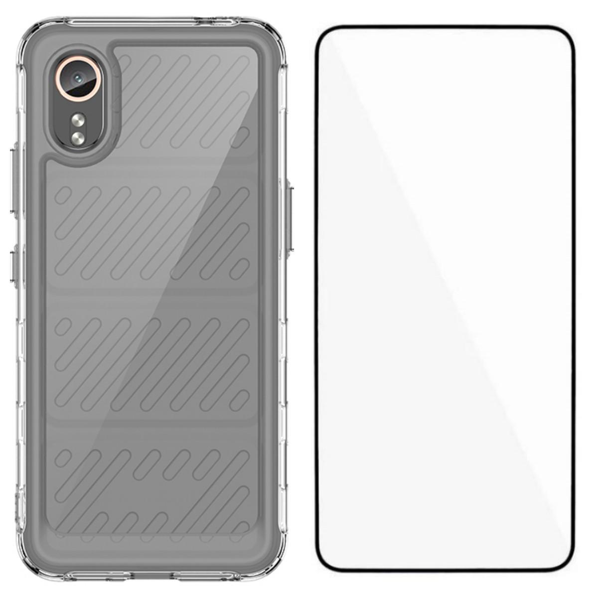 

Для Samsung Galaxy Xcover7 Чохол WANLONFENG Серії MF Прозорий чохол для телефону з ТПУ та акрилу з плівкою із загартованого скла Transparent