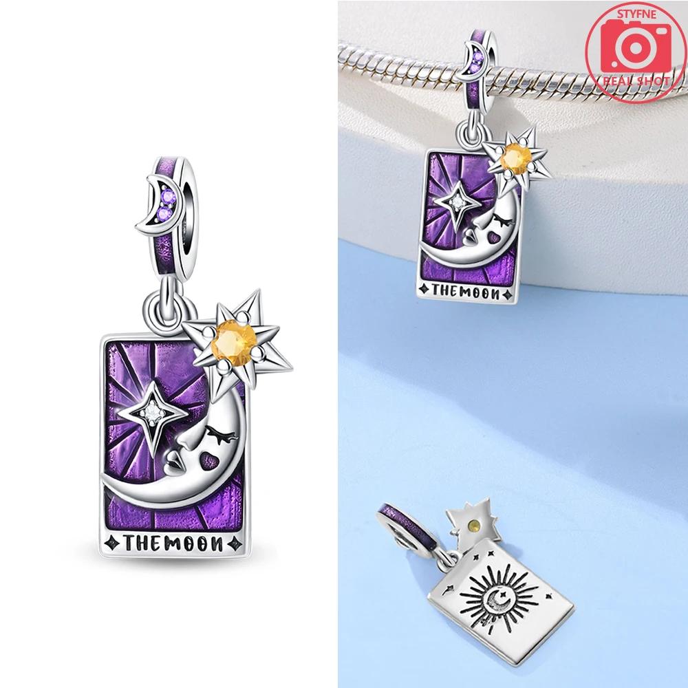 Sun Moon Stars Magic Tarot Charms Pendants Copper Colors Charm Fit Original Charms Bracelet Beads For Women Jewelry Making Gifts