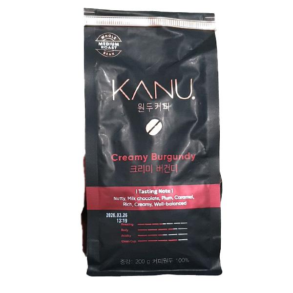 Kanu Whole Bean Coffee Creamy Burgundy 200g One thing