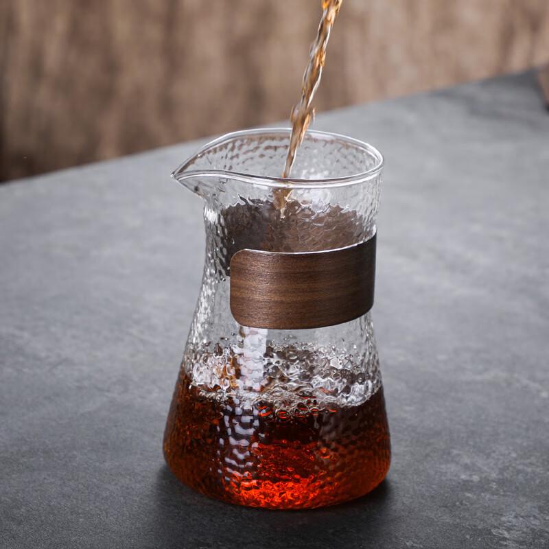 Elegant Hammered Glass Pour-Over Coffee Pot Set