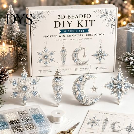Sauberes, schmutzfreies Bastel-3D-Perlen-DIY-Set, Lebensechtes Weihnachtstier-Perlen-Set, Kreatives DIY-Kunst- und Bastelset, Handgefertigtes, Einfaches Stickset für