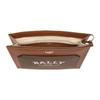 Bally 24 Zipper Closure Pu Handheld Crossbody Shoulder Bag Men Bags Brown 6300804