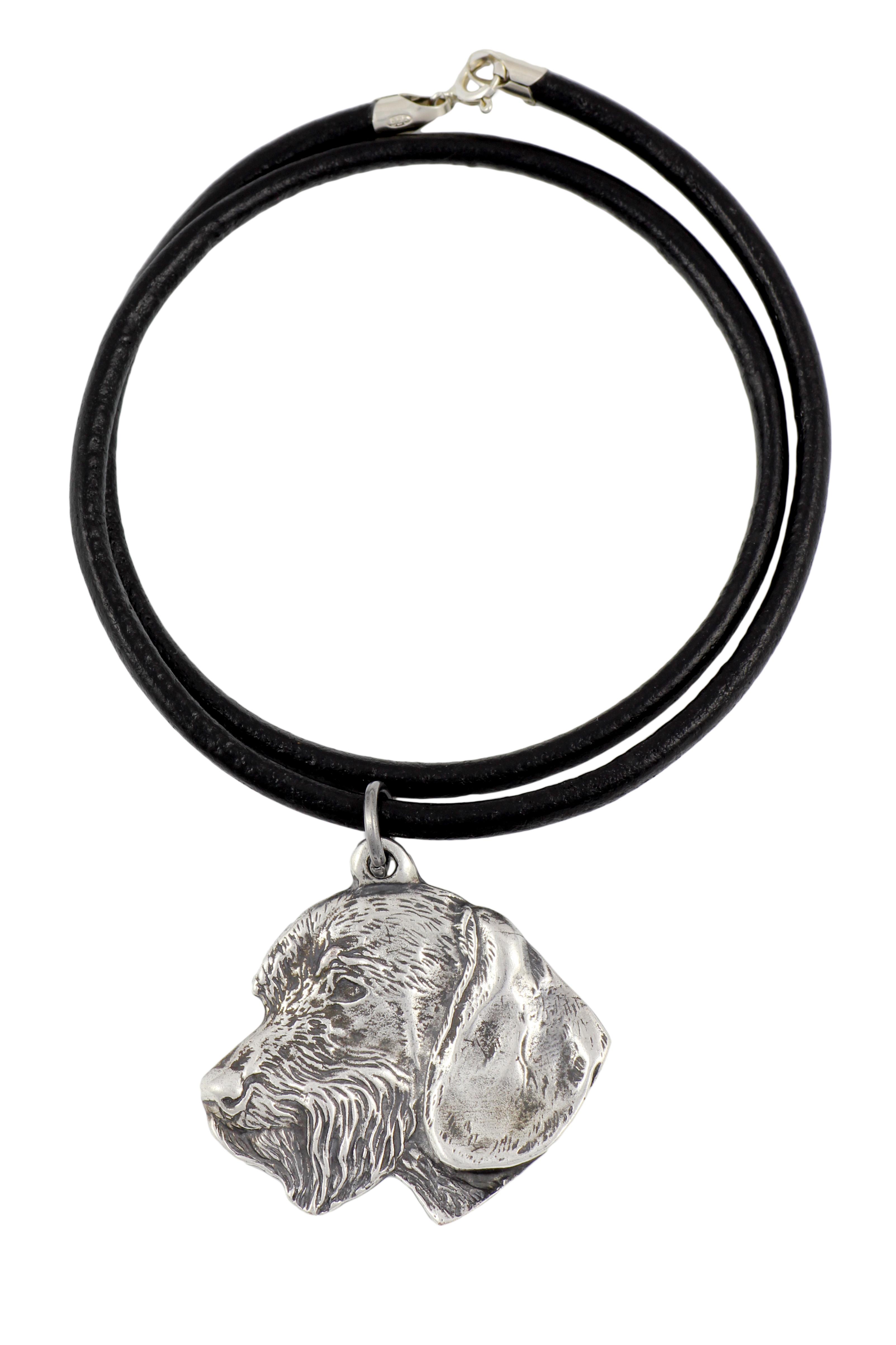 

Dachshund III - Necklace with dog, silver-plated pendant for dog fan, unique jewelry by Art-Dog brand срібний