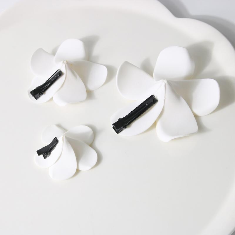 Simulation Plumeria Flower Hairpins Duckbill Hair Clip Barrettes Elegant Side Pin Casual Formal Hair Styling Ornaments