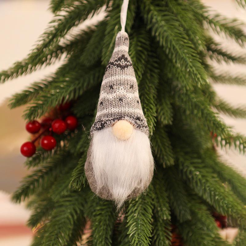 Christmas Knit Faceless Old Man Tree Ornaments - Small Hanging Pendants