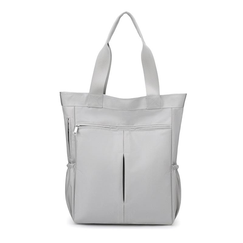 

Нейлоновая женская деловая сумка-тоут большой вместимости на плечо серый