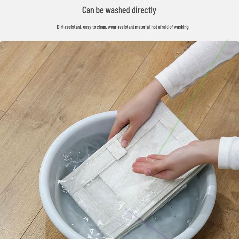 Foldable Dustproof Fabric Storage Box for Clothes & Pants - Large Capacity, Visible Organizer for Home & Dorm Wardrobes