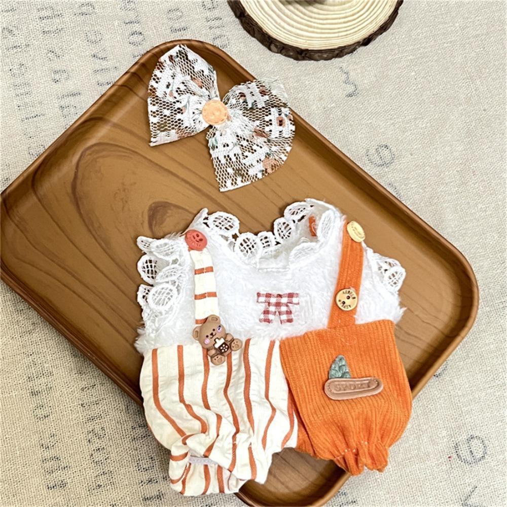20cm New Cute Bunny Cotton Clothes Cos Gift Handmade Princess Dress Bow DIY Accessories