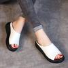 New slope heel comfortable cool slippers women's summer thick-soled flat-soled sandals wear a word