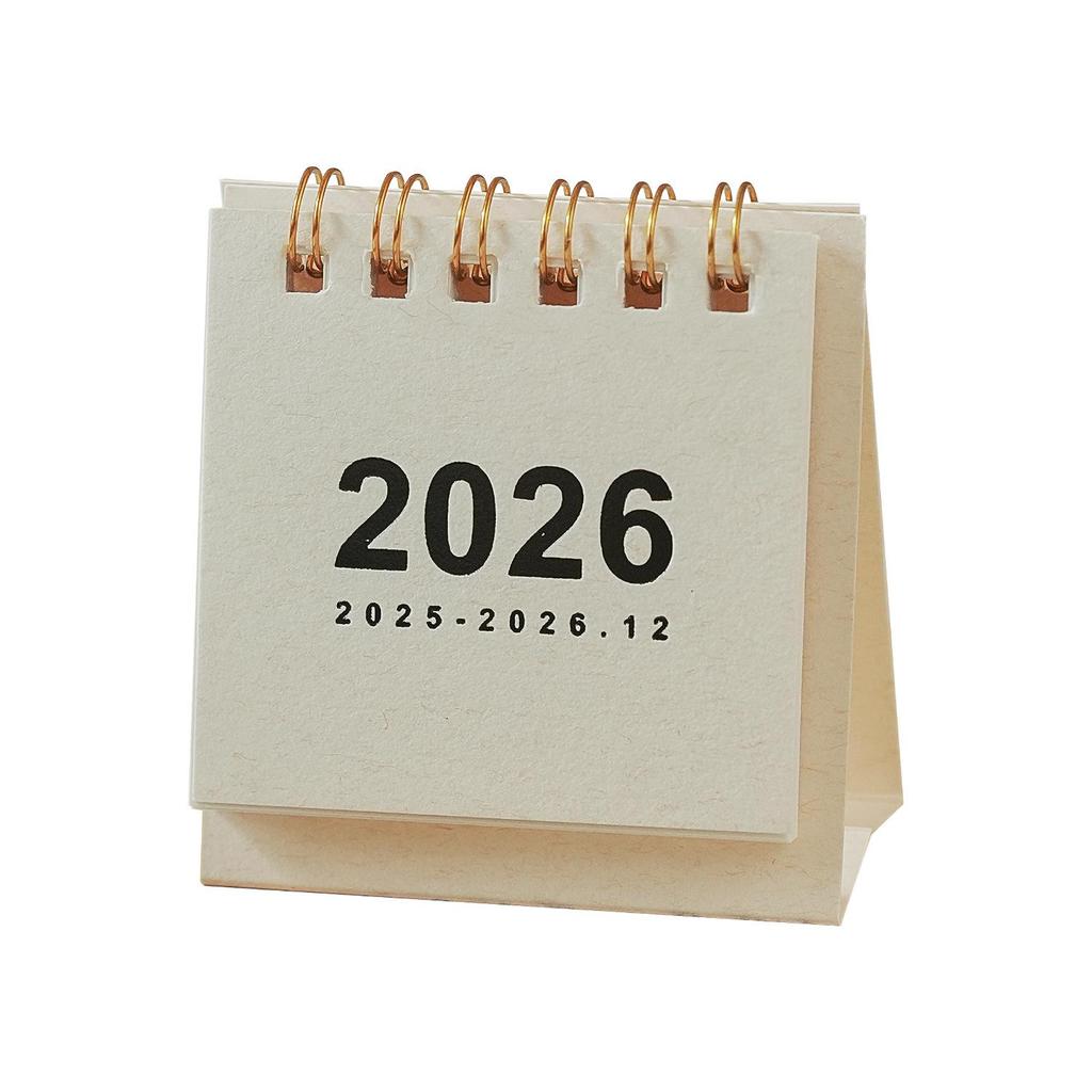 2025-2026 MUJI-Style Retro Mini INS Lunar Desktop Calendar Ornament