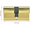 Sonew 60mm Copper Dual Open Lock Cylinder Anti-Theft Door Lock Cylinder with Keys Strong and wear Resistant, not Easy to