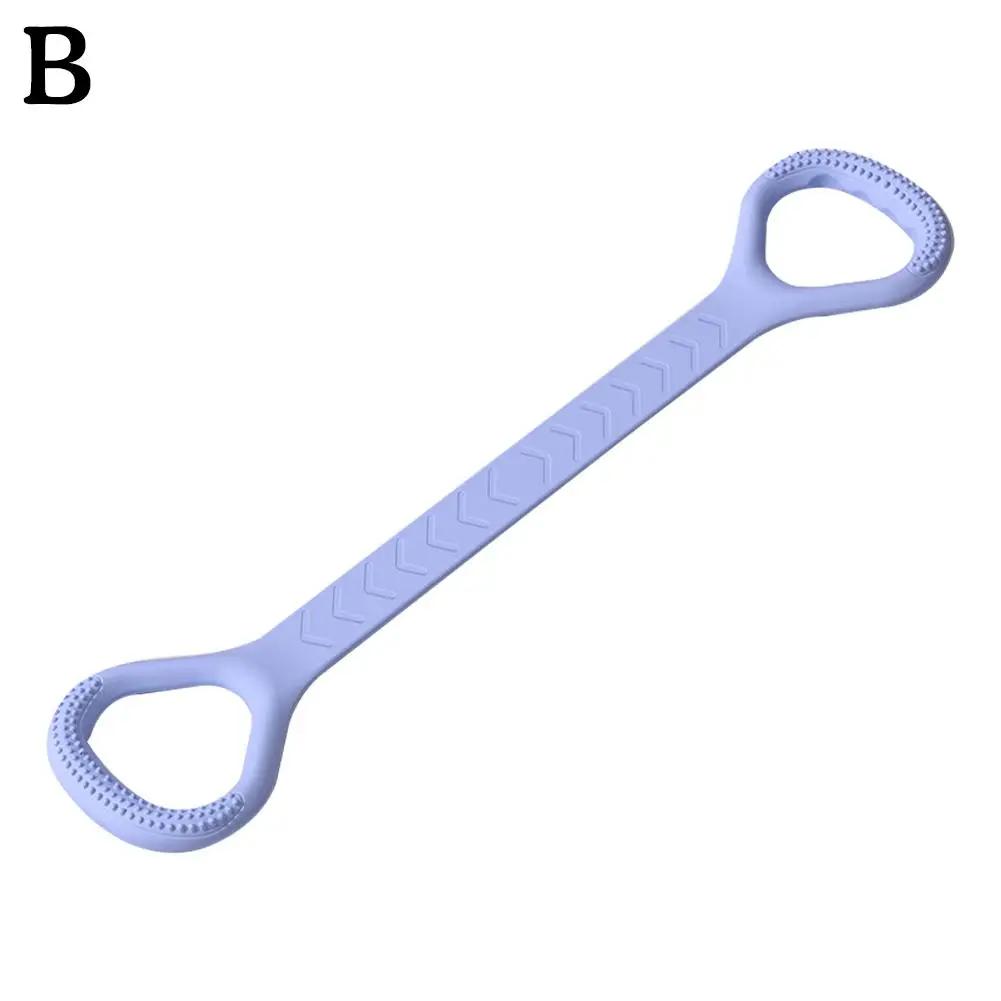 Silikonový posilovací pás ve tvaru osmičky na ruce, záda, ramena, lano na jógu a protahování, elastický posilovací pás