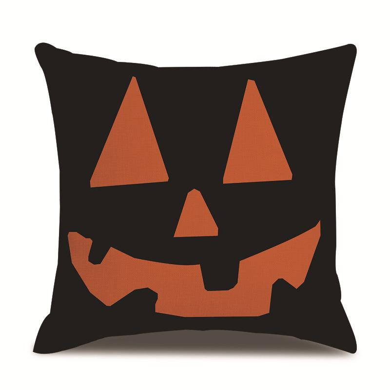 Halloween Linen Pillow Cover Printed Pillow Cover