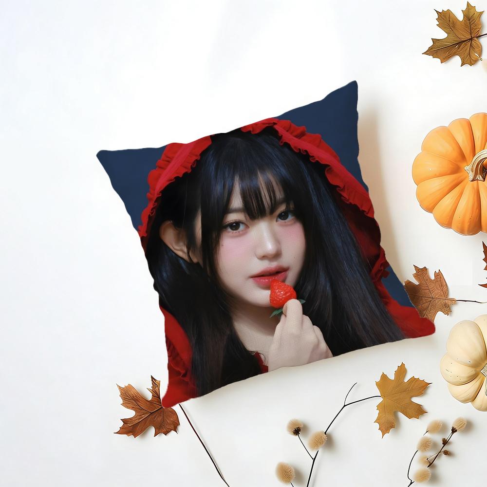 Idol Lovely J-Jang Won-Young Cushion Cover Washable Linen Pillowcase Soft For Daily Sofa Bed Home Room Decor
