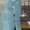 Chinese Style Horse Face Skirt Necklace Pearl Chinese Necklace Vintage Long Tassel Necklace  Women