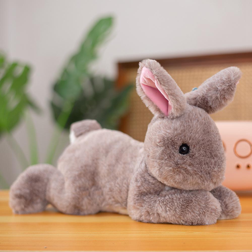 Simulation Animal Rabbit Doll Plush Toy Bunny Rabbit Doll Children Sleep Soothing Rag Doll Birthday Gift