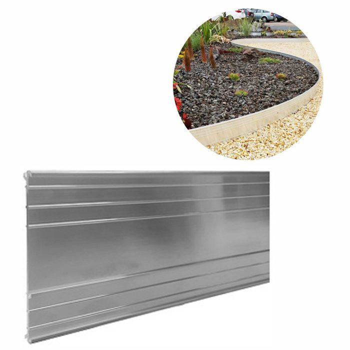 Bordure de Jardin en aluminium ultra solide - ICH-ZAPFE.DE - Hauteur: 10 cm - Longueur: 1 m
