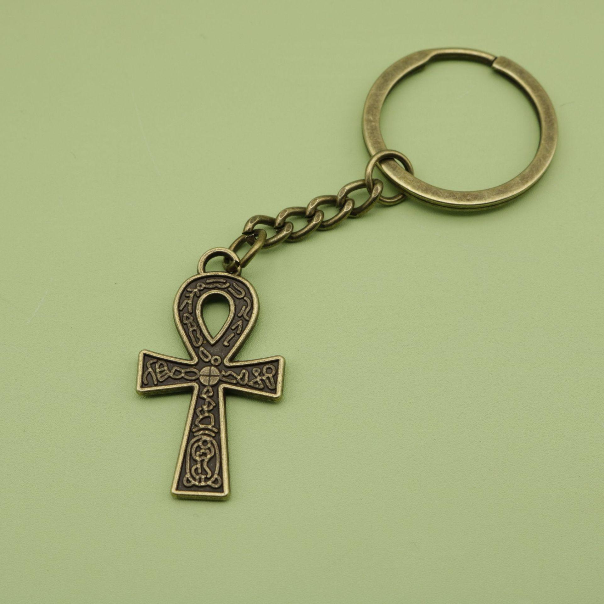 Hot Selling Simple Cross Keychain Pendant Jewelry