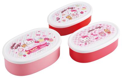Bento Lunch Sealable Storage Set of Made In Sanrio Hello Kitty Fancy Snacks Boxes, Boxes, Containers, Containers, 3, Japan, & Weets, Girls',