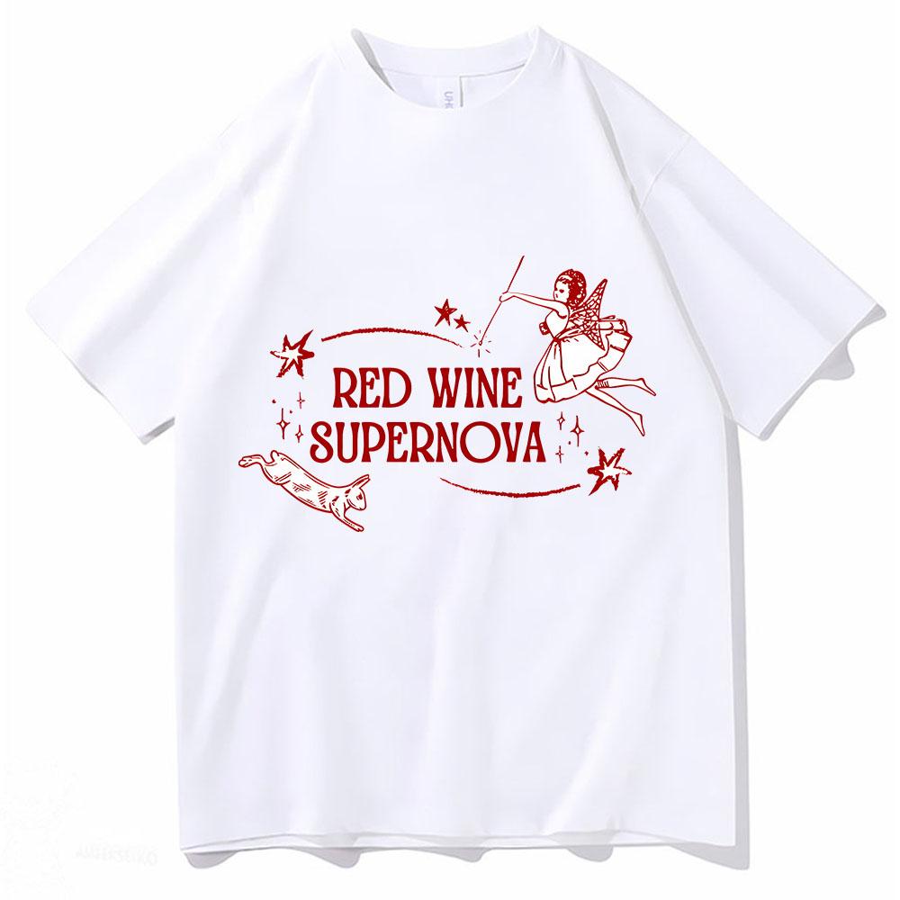 

New Music Red Wine Supernova 2026 T-Shirts Women Men Unisex Harajuku O-Neck Short Sleeve Popular Comfort Shirts Fans Gift Tees 4XL