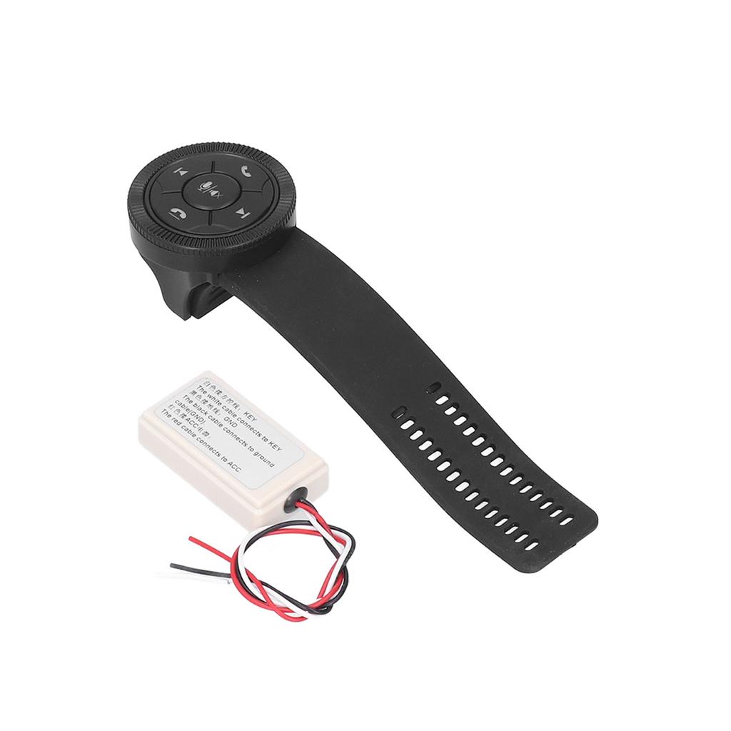 Steering Wheel Control Smart Wireless 7 Keys Black Wheel Controller with Storage Box for Universal Car Interior