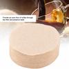 100 PCS Set Unbleached Paper Coffee Filter Paper Odorless Dia. 68mm Replacement Filter Round Shape Dia. 60mm