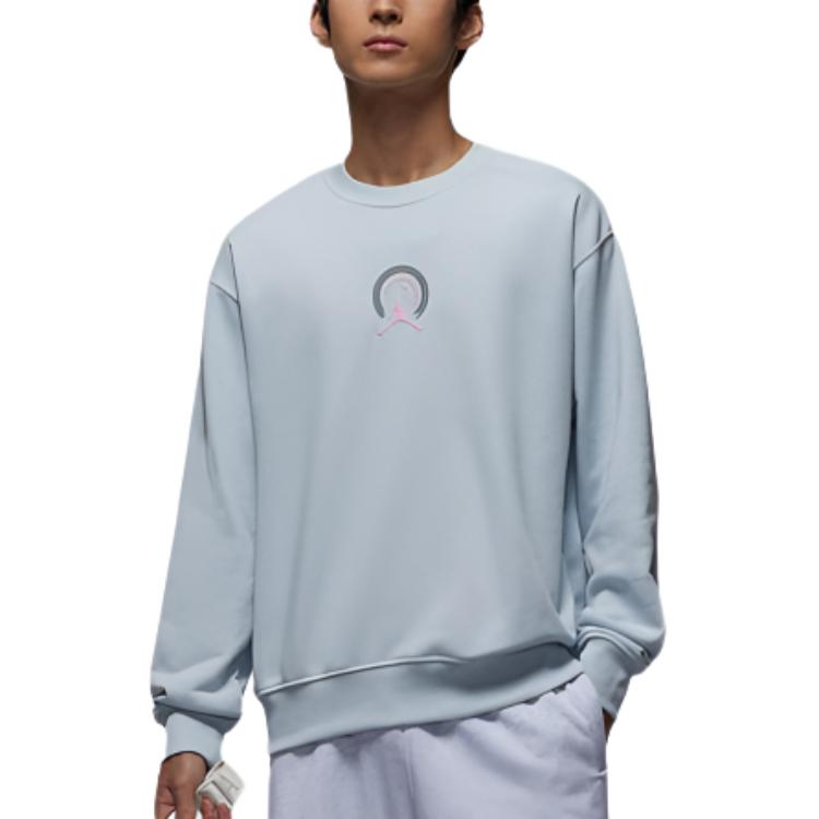 Jordan Sweatshirts Men s Blue Crew Neck Moderate IQ2981-472 2XL