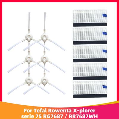 Replacement Side Brush Hepa Filter Parts For Tefal Rowenta X-plorer Serie 75 RG7687 / RR7687WH Robotic Vacuum Cleaner