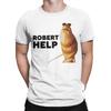 Men's T-Shirts Robert Help Marcus The Worm Novelty 100% Cotton Tee Shirt Short Sleeve  T Shirts Crew Neck Clothes Birthday Gift