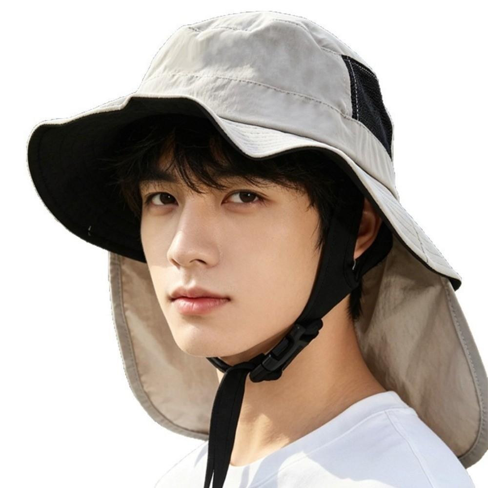 Adjustable Fisherman Hat Anti-UV Safari Cap Fashion Bucket Hat Sea Fishing
