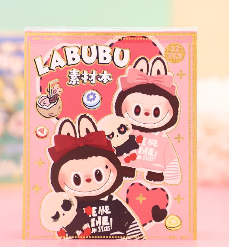 

Книга наліпок Лабубу Labubu The Monsters монстр стікери 100 шт різнокольоровий