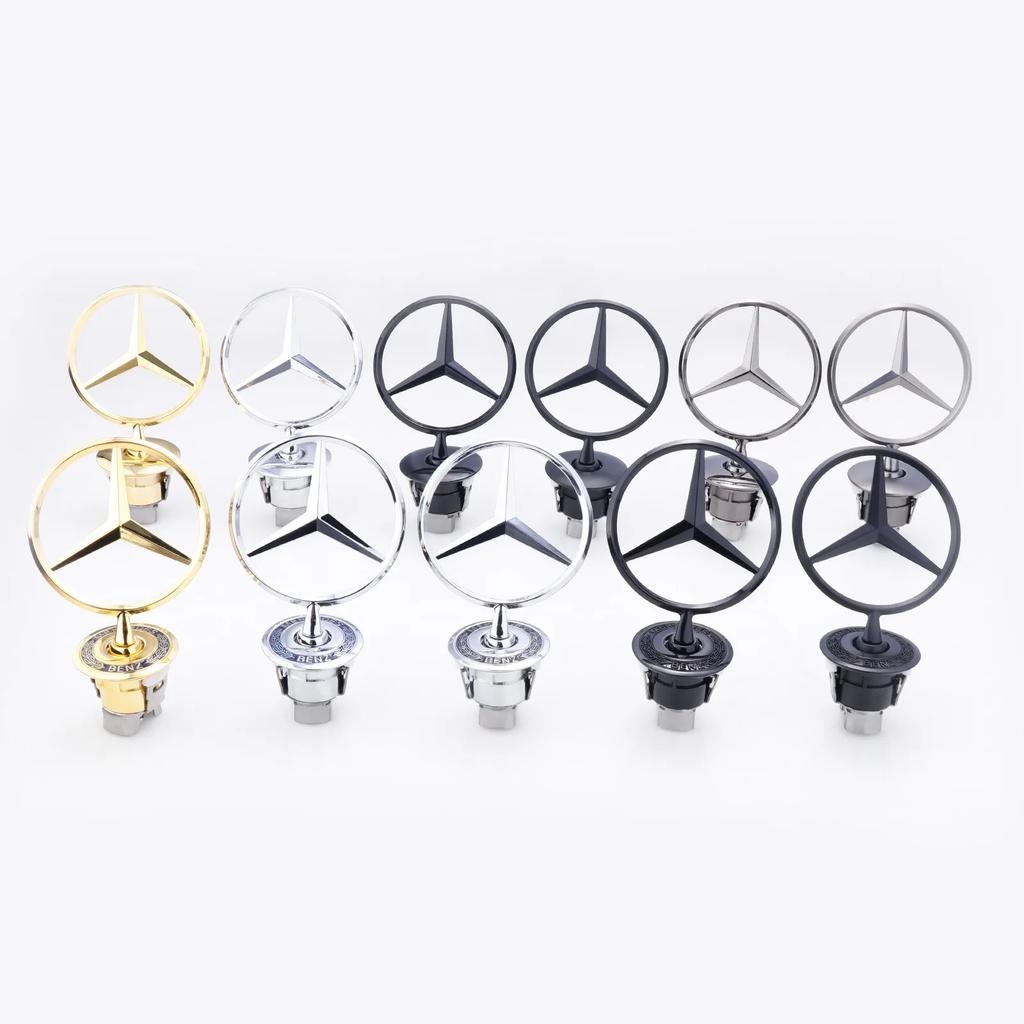 JCG1 Car Engine Hood Emblem Front Bonnet Chrome Mark Accessorie For Mercedes Benz C E S Class W204 W205 W212 W213 W211 W220 W222 W223