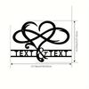 1pc Custom Metal Love Knot Wall Art, Personalized Couple Name Sign, Romantic Gift for Home, Office & Wedding, No Battery, Wall Decor