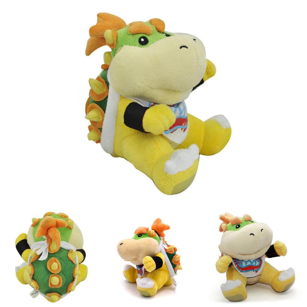 Delightful Baby Bowser Jr 7" Plush Super Mario Bros Little Buddy Toy Koopa Doll