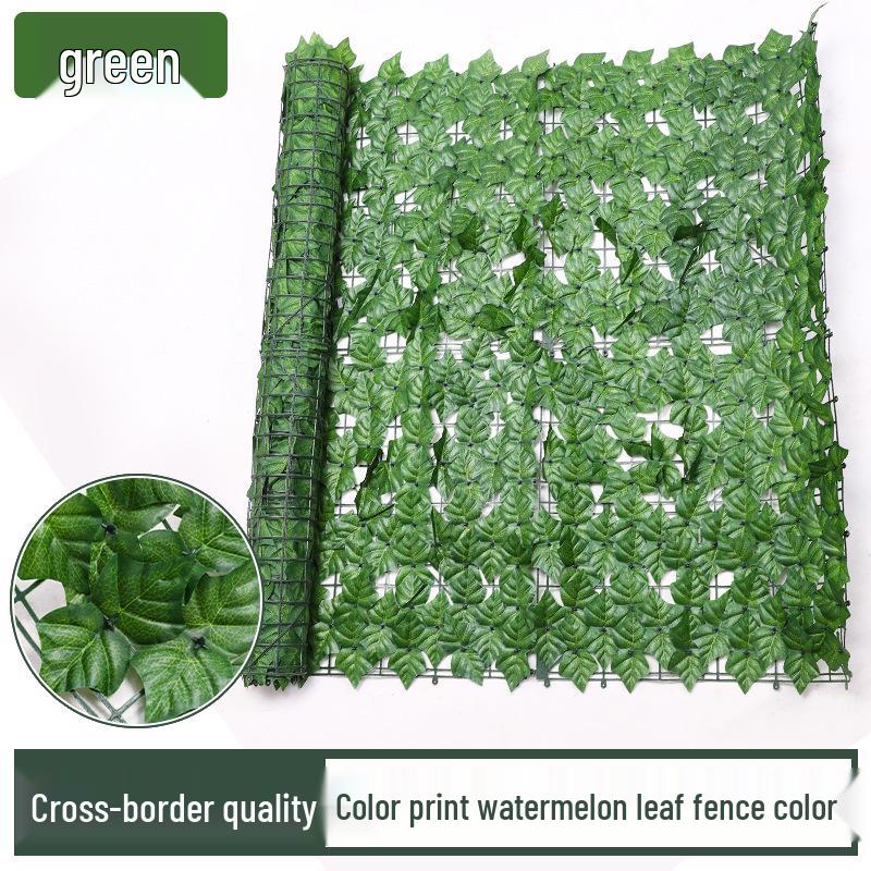 Artificial Green Leaf Hedge: Fake Pothos Climbing Plant, Plastic Balcony Fence & Wall Screening