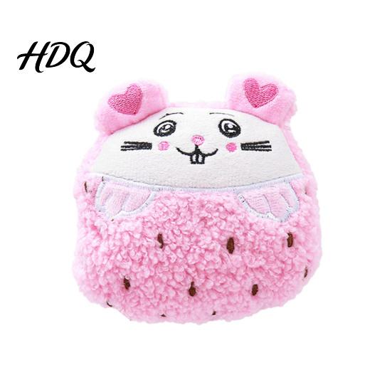 Colorful Plush Dog Toy Toy Squeaky Sound Stuffed Puppy Cartoon Fruit Shape