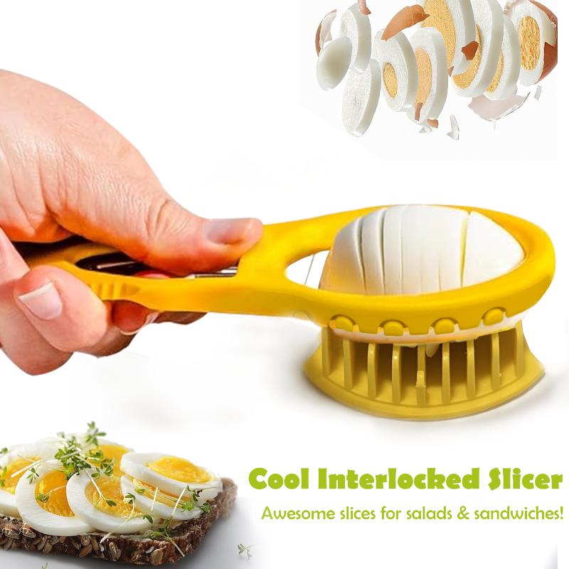 Multifunctional Plastic Egg Shell Peeler Yellow Topping Egg Slicer Shell Cracking Peeling Boiled Eggshell Perforator For Home