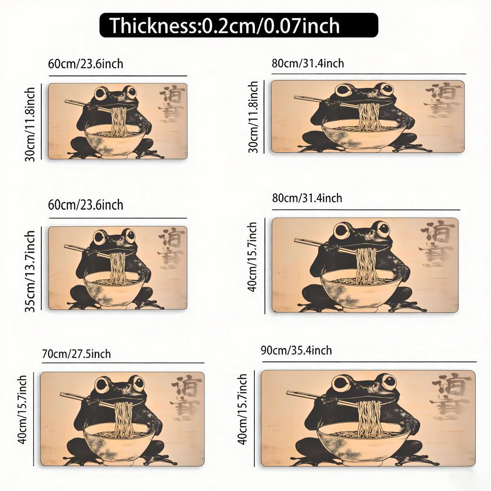 Vintage Cat Ramen Magic Party Game Mat Durable Rubber for MTG&TCG Games 35X60cm Mouse Pad Office Desk Mats Party Friendly Design
