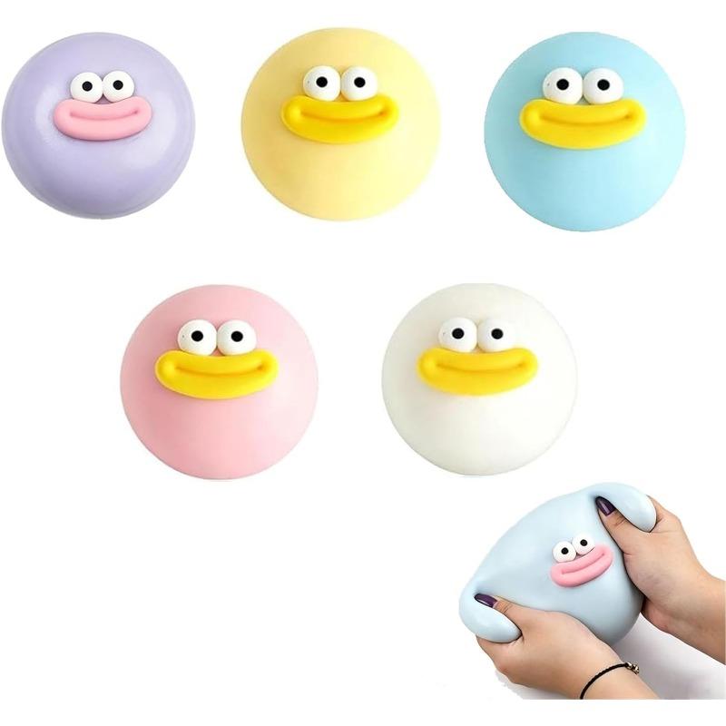 Smushers Face Squishy, smushers Squishy with Interchangeable Faces, Soft Slow Rebound Sensory Squeeze Balls for Adults Soft Squeeze Toy Relief (Pink)