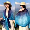 Large Size Printed Gradient Sunscreen Scarf Shawl Beach Towel