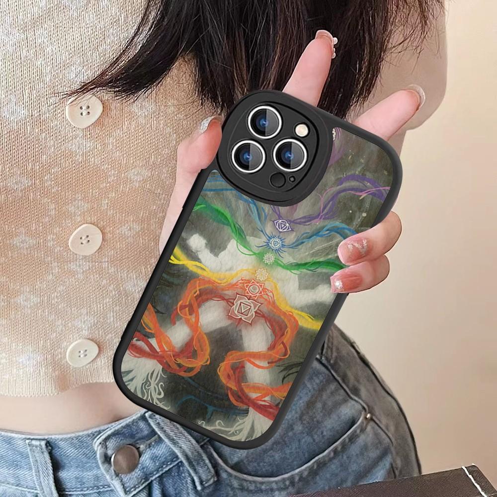 The Yoga Phone Case Hard Leather For IPhone 16 15 14 13 12 Mini 11 14 Pro Max Xs X Xr 7 8 Plus Fundas