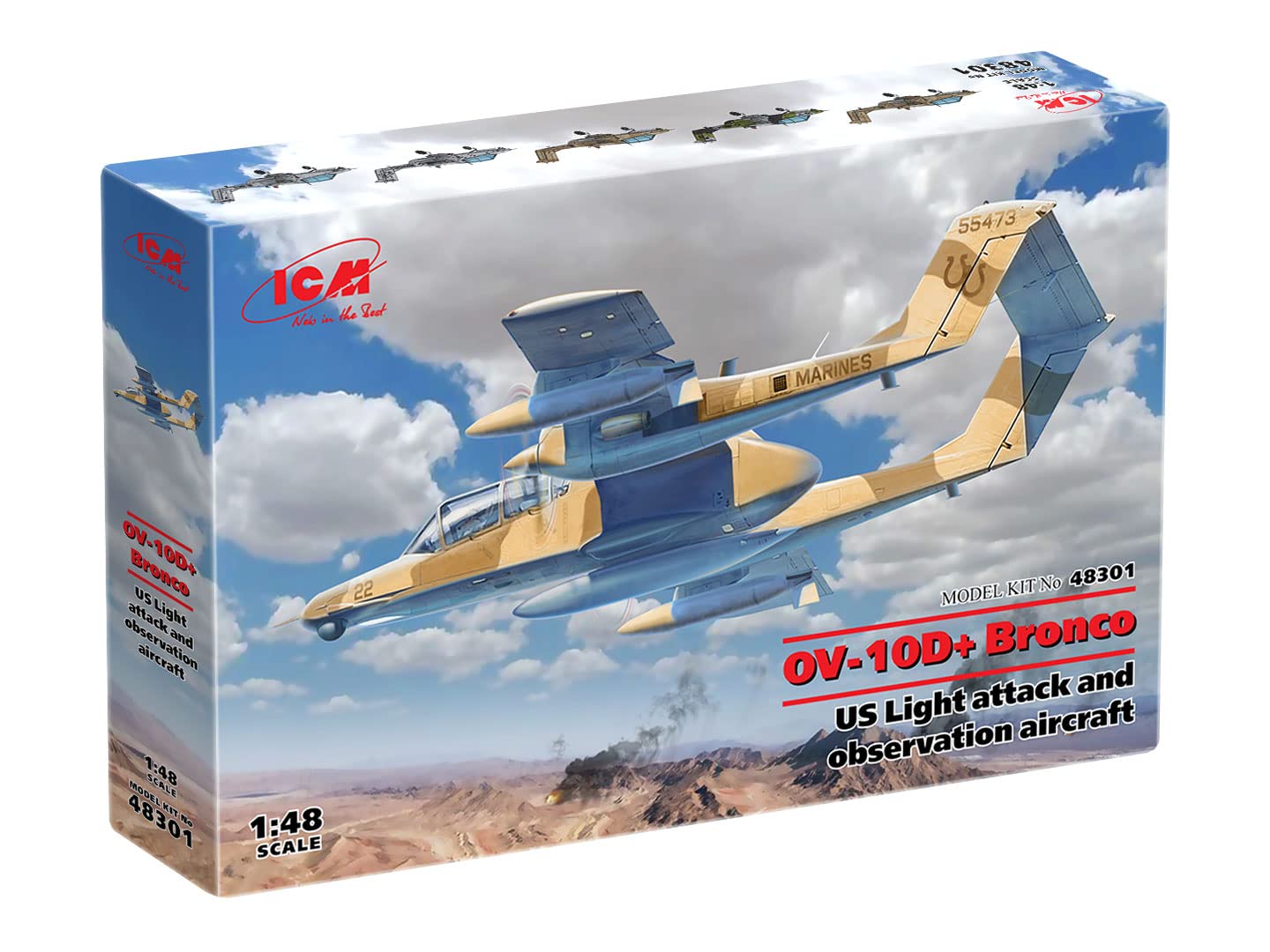 

ICM 1/48 scale US Army OV-10D+ Bronco plastic model kit 48301