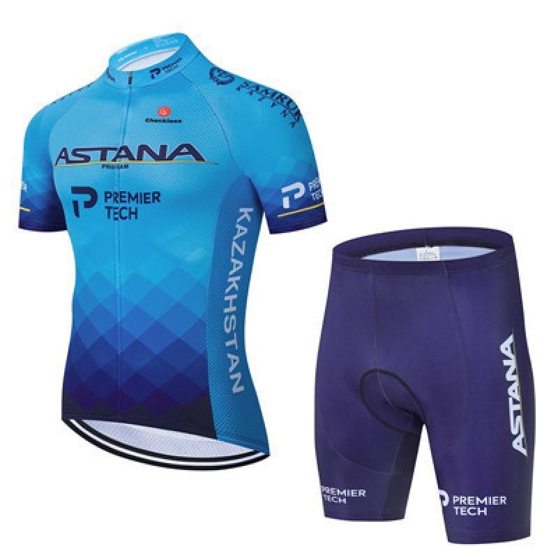 Mens Cycling Jersey Set Short Sleeve Breathable Road Bike Apparel Outdoor Sport Wear