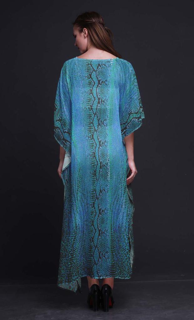 Phagun Snake Animal Skin Womens Long Beach Kaftan Beachwear Bikini Coverup Maxi