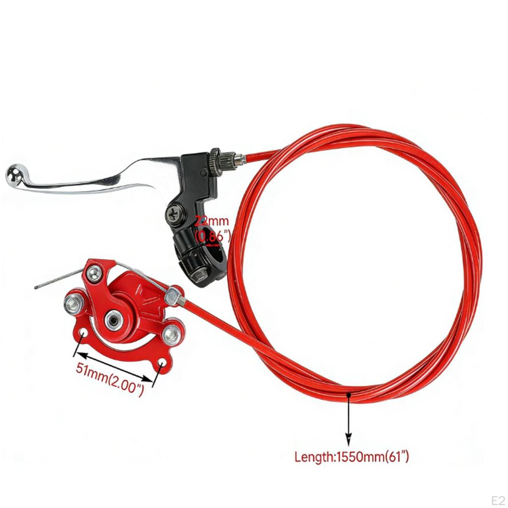 22mm Handlebar Brake Lever Clutch Kit with Cable and Caliper